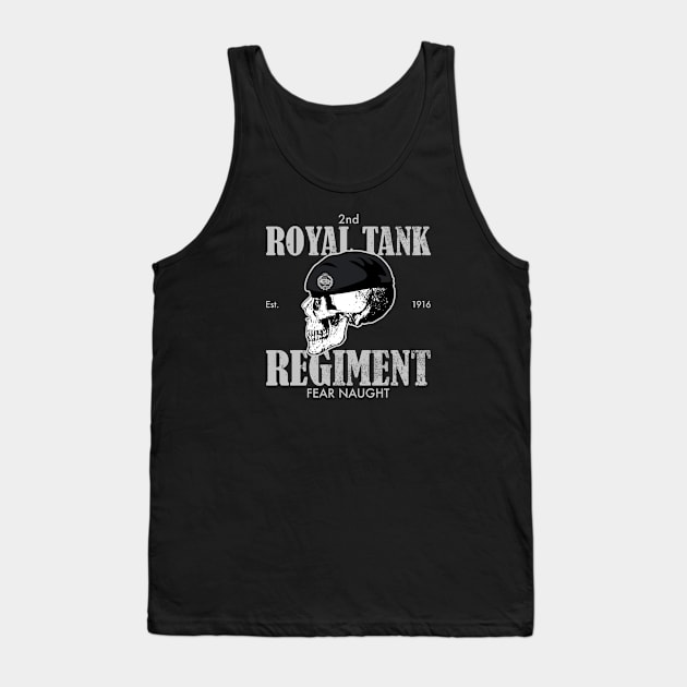 2nd Royal Tank Regiment (Distressed) Tank Top by TCP